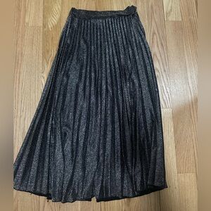 Elegant Black Pleated Skirt